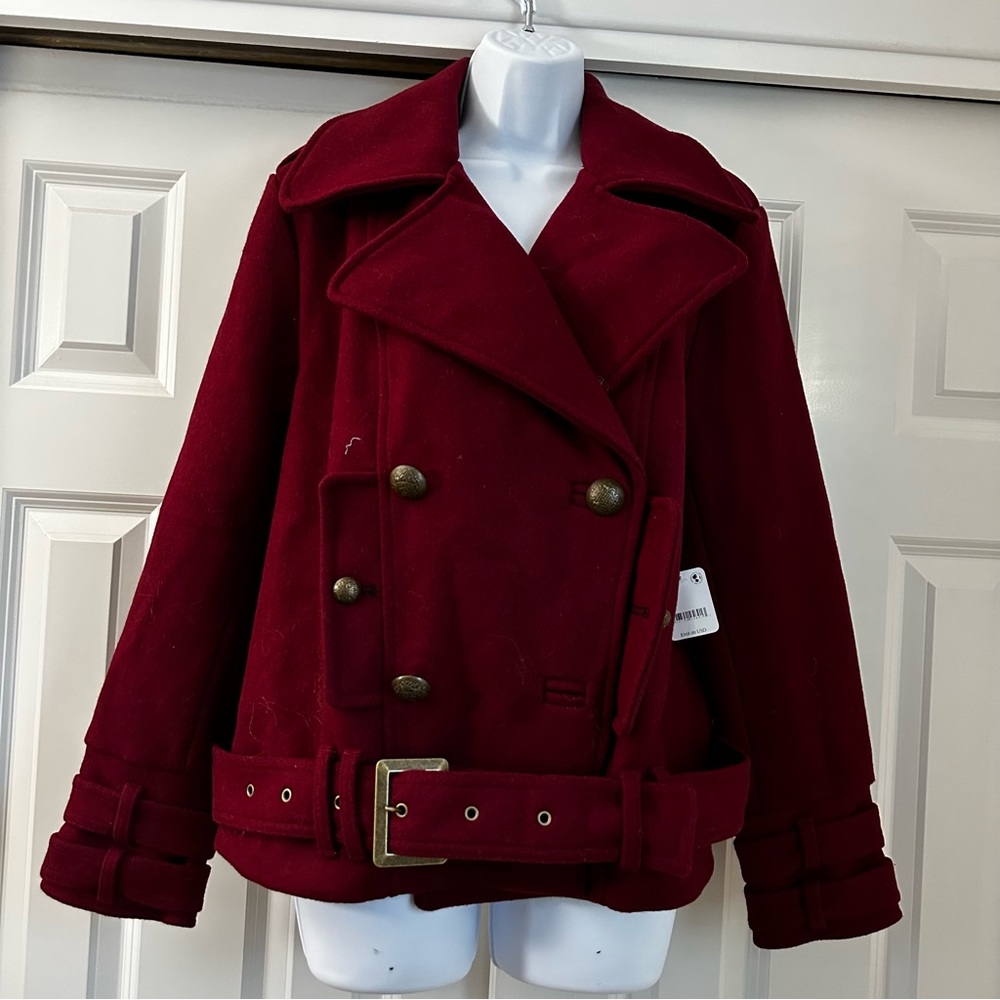 Free people Cecelia Peacoat size Medium